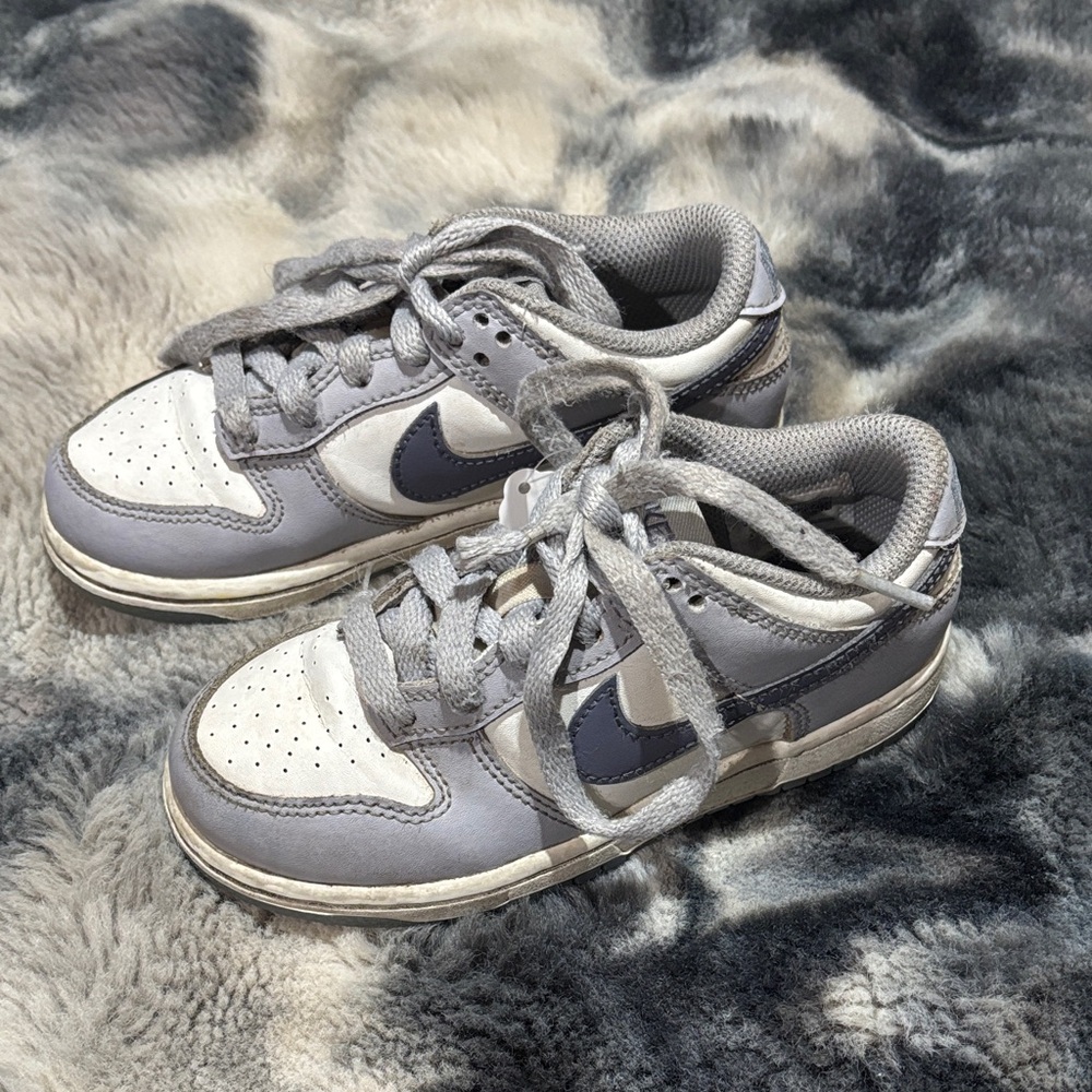 Kids Gray and White Sneakers